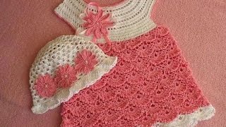 Learn How To Crochet Strawberry Shortcake Baby Dress 1824 months TUTORIAL  2 part 2 [upl. by Kumar]