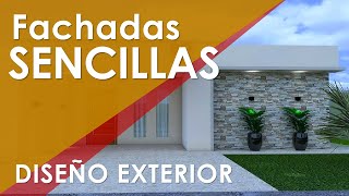 ✔️✔️ FACHADAS DE CASAS SENCILLAS Casas con fachadas bonitas elegantes y económicas [upl. by Hamnet]