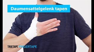 TRUETAPE® Daumen tapen  Anleitung mit dem Sporttape [upl. by Ashlan635]