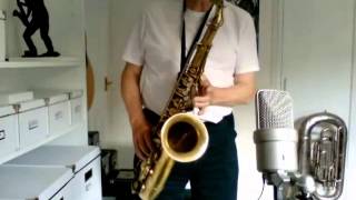 Rhythm Changes improvisation on Tenor Saxophone [upl. by Nohshan]