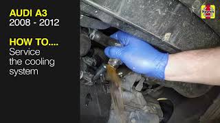 How to Service the cooling system on the Audi A3 2008 to 2012 [upl. by Noxaj]