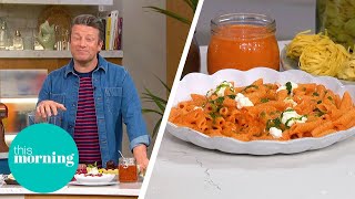 Jamie Oliver’s Quick amp Easy NoCook Pasta Sauce Recipes  This Morning [upl. by Gerfen483]