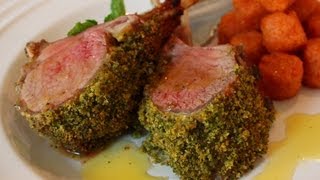 MintCrusted Rack of Lamb Recipe  Easter Special Mint Crust Rack of Lamb with Honey Vinaigrette [upl. by Pizor]