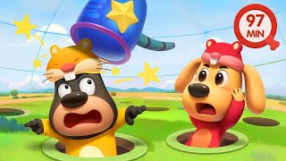 Police Whack A Mole Game  Escape Room Challenge  Cartoons for Kids  Sheriff Labrador [upl. by Channa]