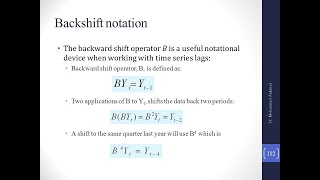 Backshift Notation in Time Series [upl. by Rovert]