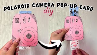 DIY Polaroid Camera PopUp Card  Polaroid Camera Crafts For GirlfriendBoyfriend  3D Paper Crafts [upl. by Enilrahc]