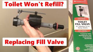 Toilet Wont Refill Replacing Fill Valve [upl. by Close]