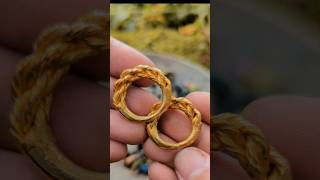 Matching 22kt Gold Viking Braided Wedding Ring Set [upl. by Ecinuahs]