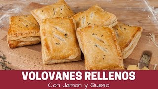 Volovanes de jamón con queso  Muy Fáciles [upl. by Einberger23]