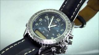 Mens Breitling Aeromarine Intruder Chronographe Reveil Quartz Wrist Watch A51035 6 [upl. by Muhan]