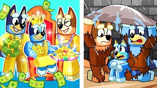 SPOILED Bluey Made BILLIONAIRE Family to HOMELESS Family  POOR Life vs RICH Life Sad Roblox Movie [upl. by Christabel]