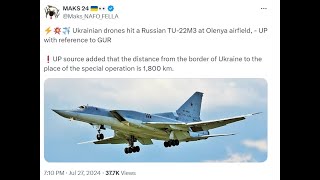 Ukraine Hits Olenya Air Base Near Finland with Drones 1800KM Away Tu22M Reported Hit [upl. by Betty]