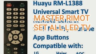 HUAYU RML 1388 RIMOT SETTING ALL LED TV HOW TO SET BEST LED TV RIMOT MASTER RIMOT SONY LG SA [upl. by Rentschler11]