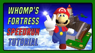 Super Mario 64 Whomps Fortress All Stars Speedrun Tutorial [upl. by Gentry452]