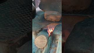 Wood oven fire booster using fan [upl. by Timothea694]