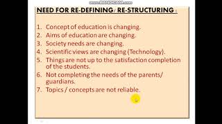 Restructuring and Redefining the discipline and school subjects [upl. by Arten400]