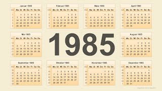 Kalender 1985 [upl. by Oleusnoc]