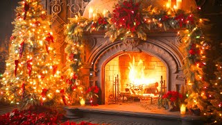 Fireplace Christmas Music 🔥 Christmas Relaxing Music Ambience 🎅🔥 Fireplace Burning Christmas Music [upl. by Elrebmik]