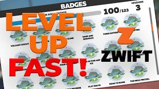 LEVEL UP ON ZWIFT With Route Badges  Watopia [upl. by Artinad]