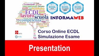 Simulazioni Esami ICDL Presentation PowerPoint  Certificazione Internazionale Alfabetiz Digitale [upl. by Rainwater86]