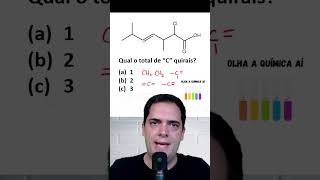 🚨 Qual o total de carbonos quirais 🔥shorts enem uerj química isomeria vestibular [upl. by Aicargatla]