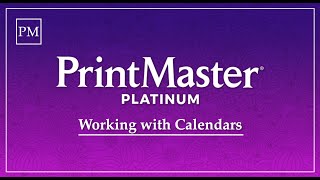 How to create a calendar in 2 minutes in PrintMaster 2019 [upl. by Orme]