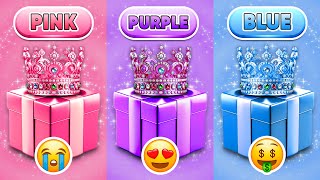 Choose Your Gift Pink Purple or Blue 💗💜💙 How Lucky Are You 😱 Quiz Shiba [upl. by Notse722]