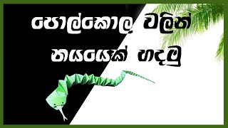 Polkola naya  පොල්කොල නයෙක් හදමු [upl. by Adnawak]