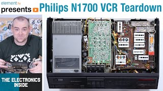 Philips N1700 VCR Teardown  The Electronics Inside [upl. by Reddy]