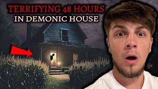 The SCARIEST Video Ever Recorded  48 HOURS INSIDE MOST HAUNTED HOUSE Full Movie [upl. by Aicnilav]