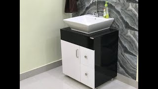 Counter Top wash Basin Cabinet with Price Details  interior Jagat [upl. by Adnalro]