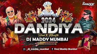 Dandiya 2024  Marathi amp Hindi  Dj Maddy Mumbai  Nonstop Garba Dj Song  Trending Songs [upl. by Narhem]