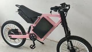 Pink Color Electric Bike Powerful Motor 72V 5000W8000W12000W [upl. by Aikehs841]