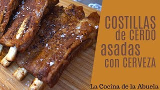 Costillas de cerdo asadas con cerveza [upl. by Mclaurin]