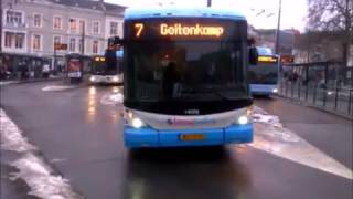 Bussen  Trolleybussen en Treinen in Arnhem 24012017 [upl. by Yralam]