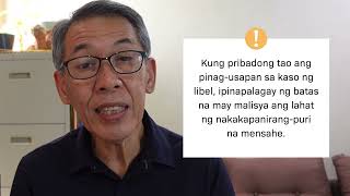 Kritisismo sa mga Public Officials Libel ba Alamin [upl. by Lertnahs313]