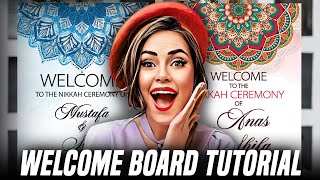 Stunning Welcome Board Ideas for Events  DIY amp Custom Designs [upl. by Arria749]