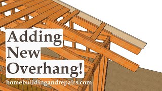 How To Add Roof Overhang Using Extender Boards To House Without One  Old House Remodeling Part 8 [upl. by Hannahoj]