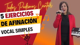 Vocaliza para afinar tu voz con 5 ejercicios simples todospodemoscantar vocalizacion afinacion [upl. by Pepin]