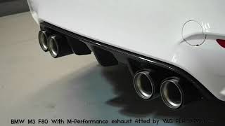 BMW M3 F80 with MPerformance exhaust [upl. by Epoh]