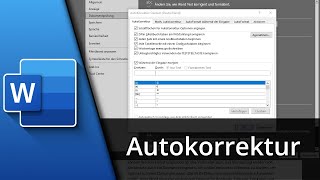 Word Autokorrektur ausschalten  Word Autokorrektur einstellen ✅ Tutorial [upl. by Weibel]