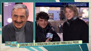 Sanremo 2023 le sensazioni di Leo Gassman prima delle prove  Oggi è un altro giorno 06022023 [upl. by Nelrac]