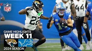 Jacksonville Jaguars vs Detroit Lions Game Highlights  NFL 2024 Season Week 11 [upl. by Esiuolyram]