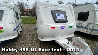 Hobby 495 UL Excellent  2011  Campingvogn [upl. by Rora]