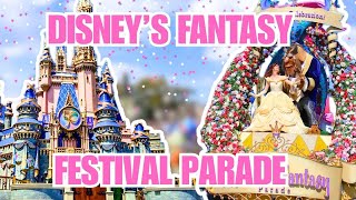 DISNEY FESTIVAL OF FANTASY PARADE MAGIC KINGDOM  50TH ANNIVERSARY  DISNEY WORLD VLOG DECEMBER 2022 [upl. by Asihtal448]