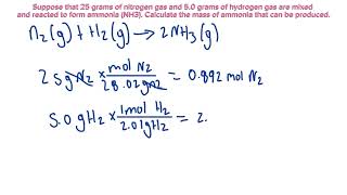 Chemical Quantities Limiting reactants and calculating percent yields [upl. by Anisah]