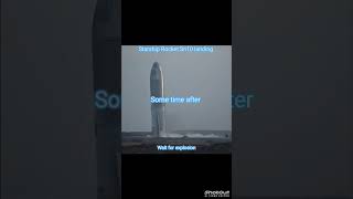 Starship landing and explosion 💥 starship sn10 rocket spacex space [upl. by Cowey]