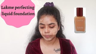 Lakme perfecting liquid foundation review  natural shell  A new glow [upl. by Iggy]