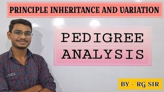 PEDIGREE ANALYSIS CLASS 12TH GENETICS PRINCIPLES OF INHERITANCE AND VARIATION [upl. by Odrick]