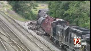 Video Shows Greensboro Train Derailment [upl. by Poucher]